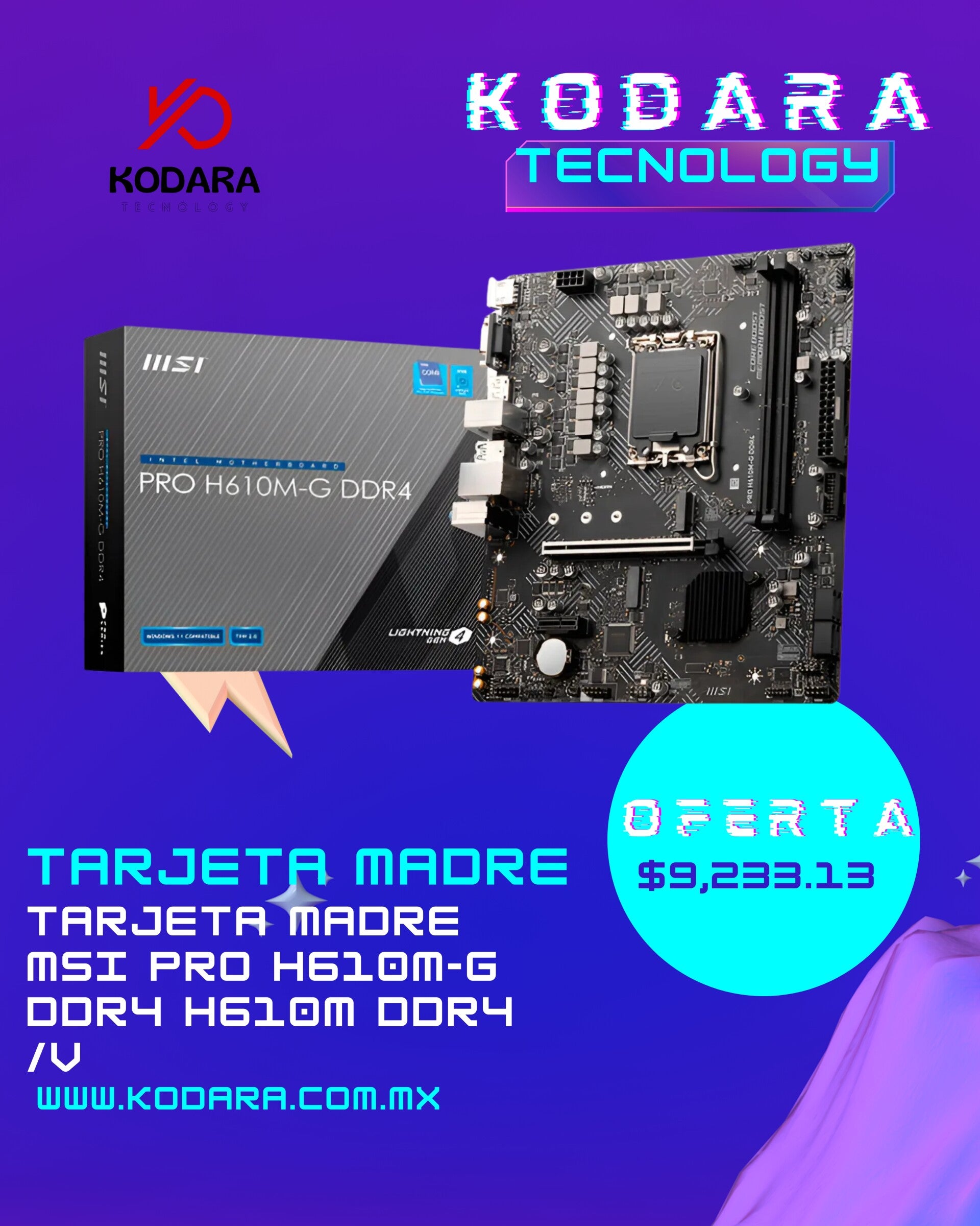 Tarjeta Madre Msi Pro H610m-g
