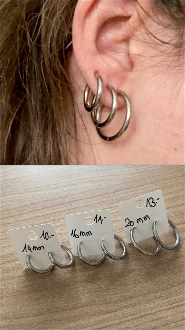 Créoles en acier inoxydable pour boucles d’oreilles en plâtre
