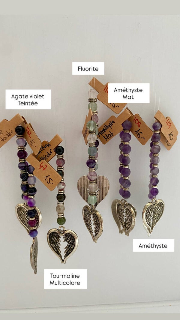 Ailes d’ange Agate, Fluorite, Améthyste