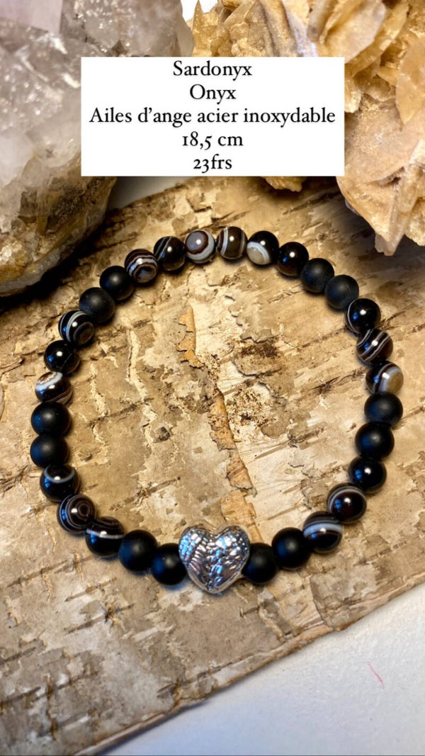 Bracelet Sardonyx et Onyx (numéro 66)