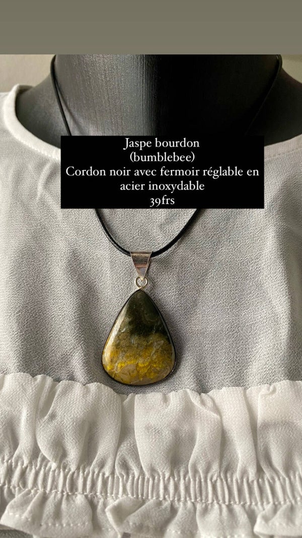 Collier Jaspe Bourdon ( Bumblebee)