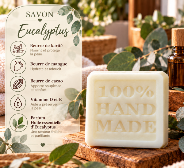 Savon solide senteur (HE) Eucalyptus (corps et mains) 3beurres