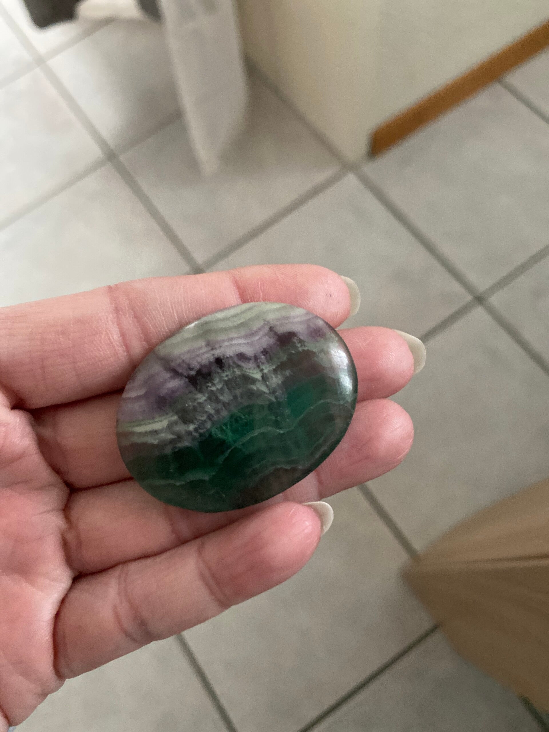 Galet de massage fluorite