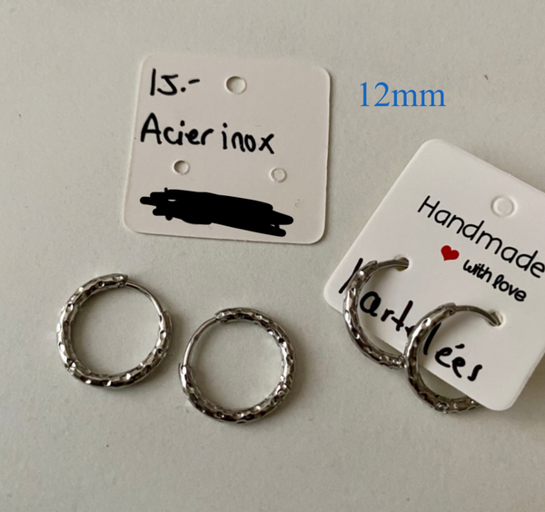 Créoles interchangeables (martelées)