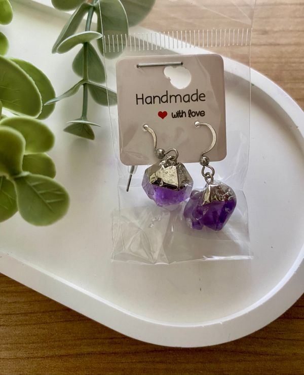 Boucles d’oreilles Améthyste (numéro 136-137)