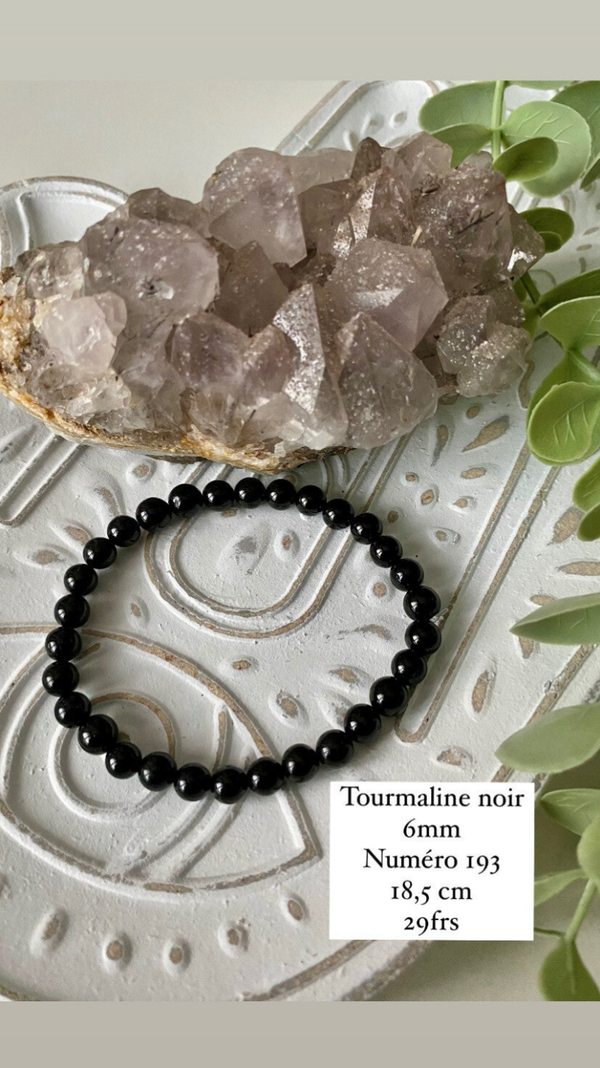 Bracelet Tourmaline noir (numéro 193)