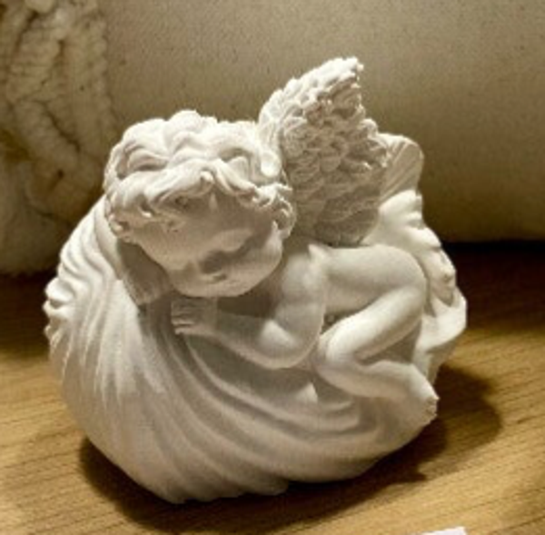 Ange sur nuage en plâtre