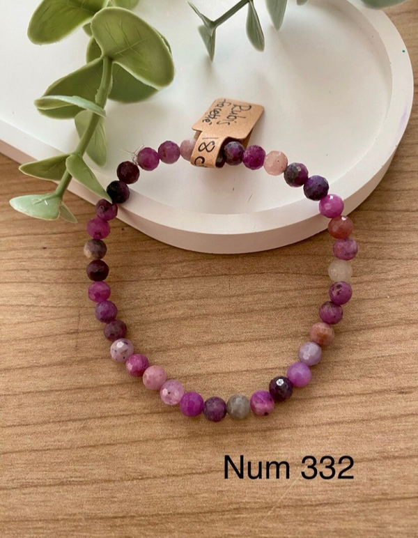 Bracelet Rubis à facettes (numéro 332 et 364)