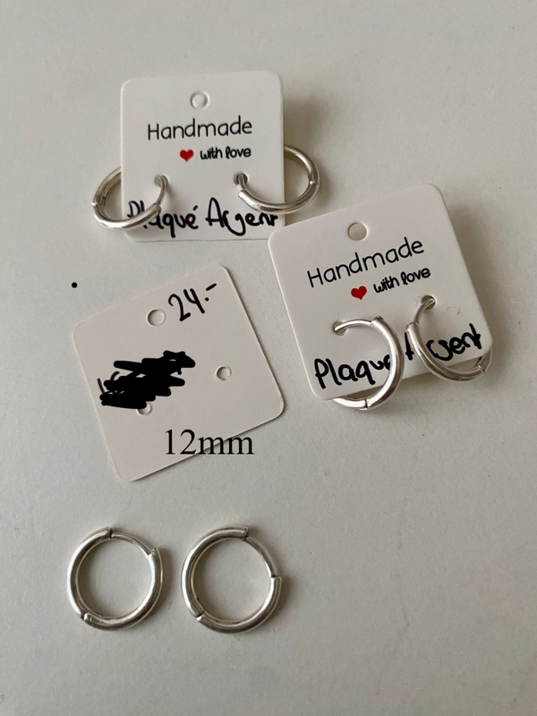 Créoles interchangeables (plaqué argent)
