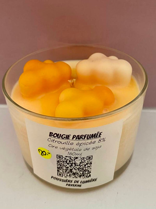 Bougie en cire de soja, senteur Citrouille (Spiced Pumpkin)