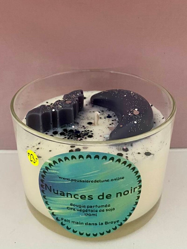 Bougie parfumée senteur Nuances de noir