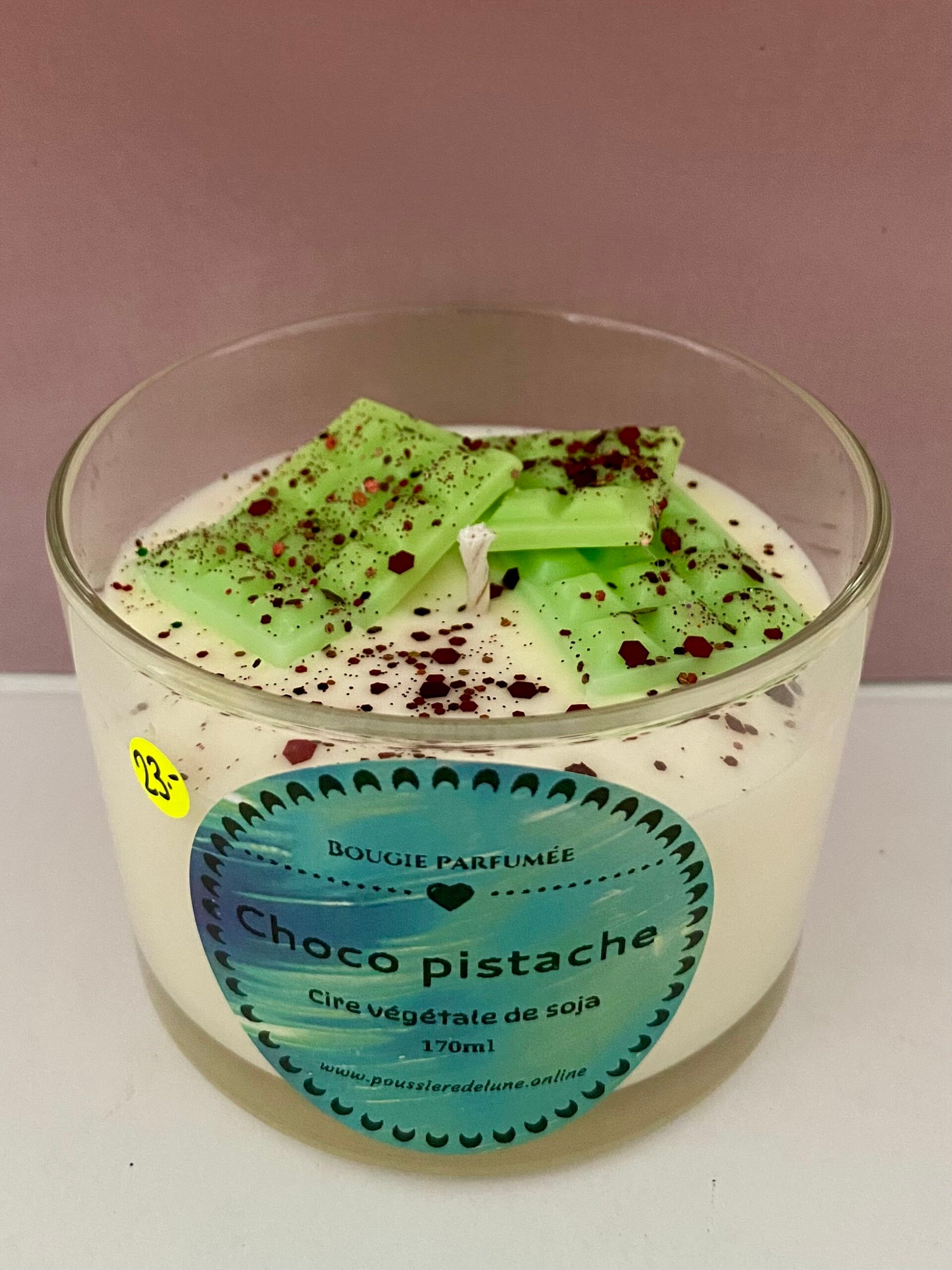 Bougie parfumée senteur Choco pistache