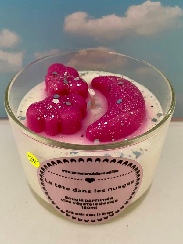 Bougie parfumée senteur La tête dans les nuages