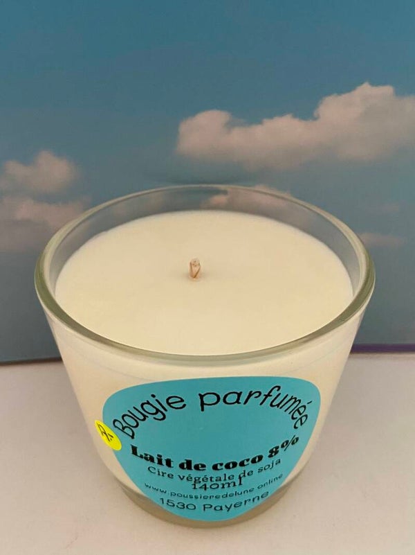 Bougie parfumée, senteur Lait de coco