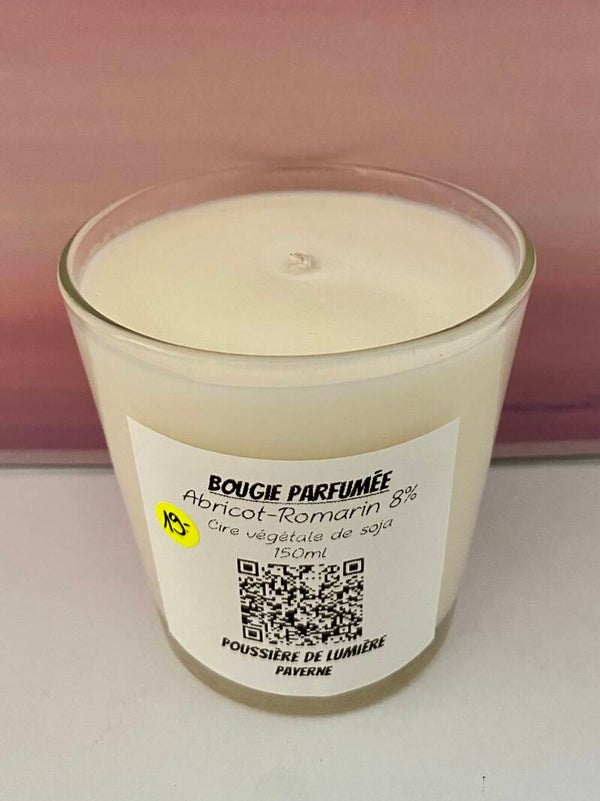 Bougie parfumée senteur Abricot-Romarin