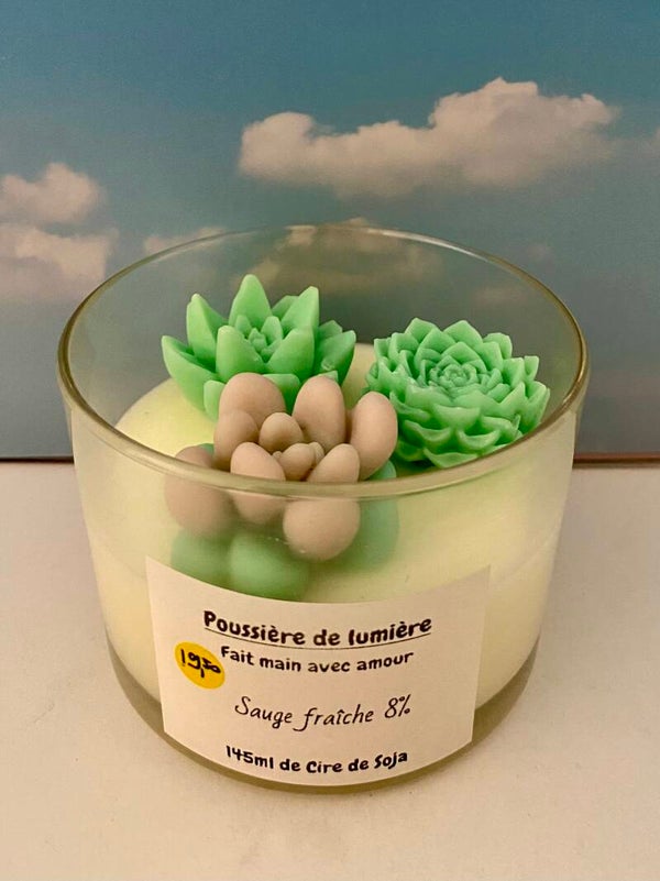 Bougie parfumée senteur Sauge fraîche