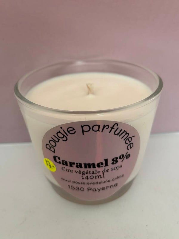 Bougies en cire de soja, senteur Caramel beurre salé