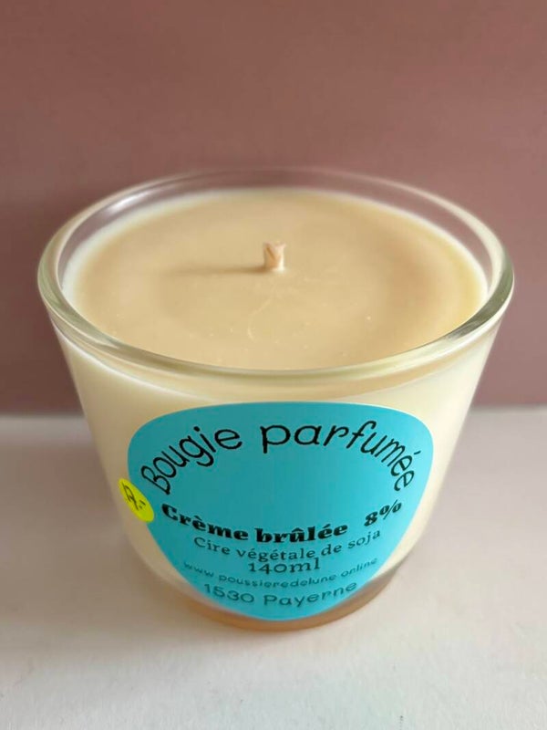 Bougies en cire de soja, senteur Crème brûlée