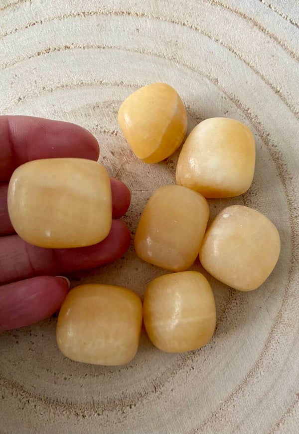 Pierres roulées Calcite jaune