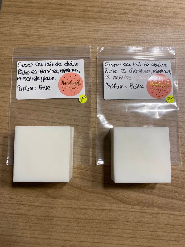 Savon solide senteur Poire (lait de chèvre)
