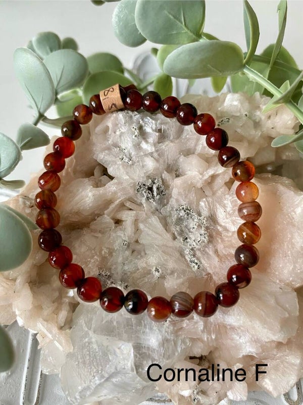 Bracelet en Cornaline foncée