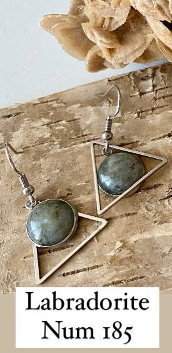 Boucles d’oreilles Labradorite (numéro 185)