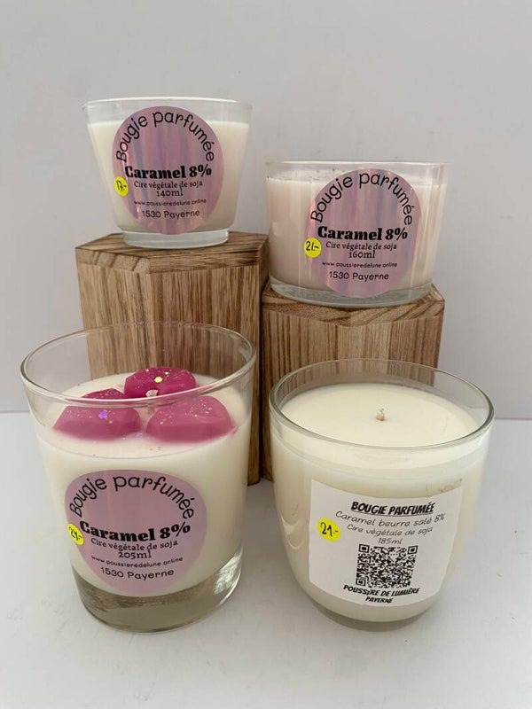 Bougie en cire de soja, senteur Caramel beurre salé