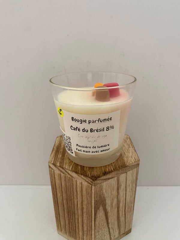 Bougie en cire de soja, senteur Café