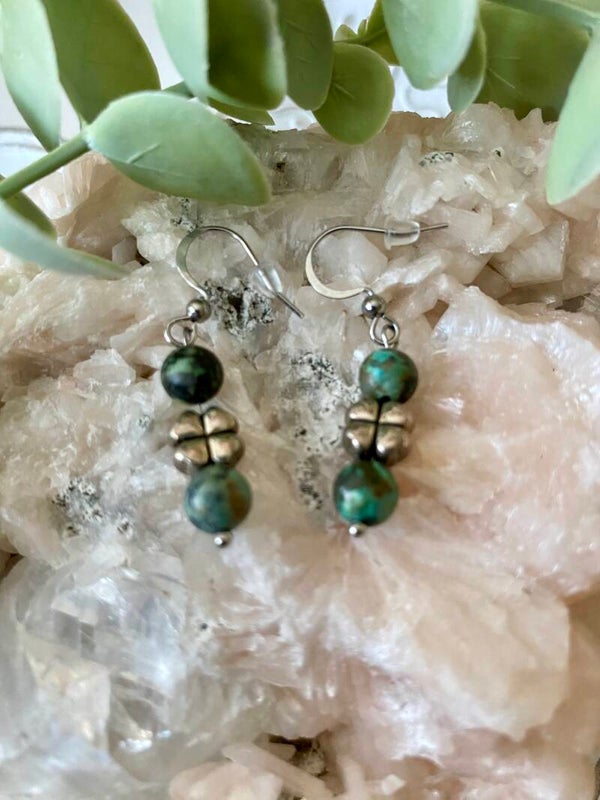 Boucles d’oreilles Turquoise Afrique du Sud (numéro 26)