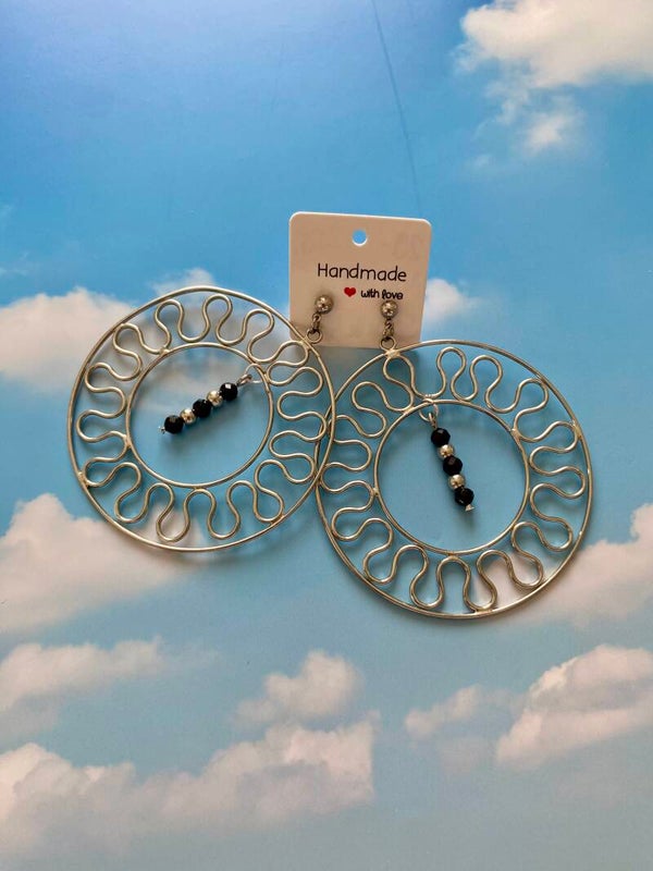 Boucles d’oreilles Spinelle noir (numéro 255)