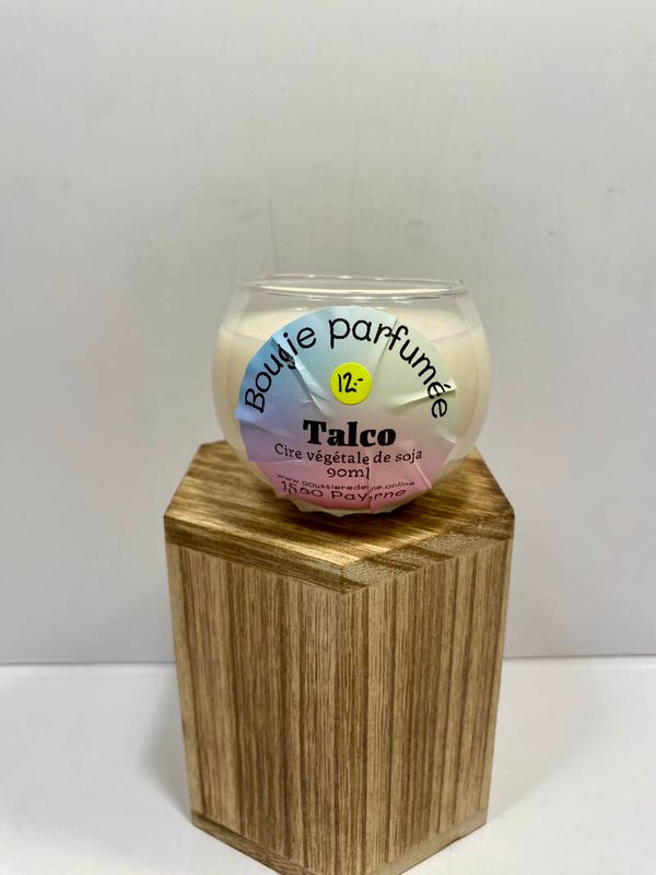 Bougie en cire de soja. Senteur Talco