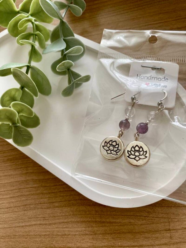 Boucles d’oreilles Fluorite (numéro 161)