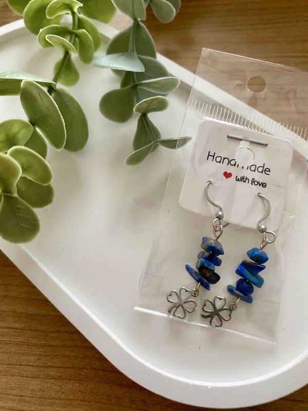 Boucles d’oreilles Lapis-lazuli (numéro 132)