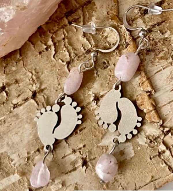 Boucles d’oreilles Kunzite (numéro 127)