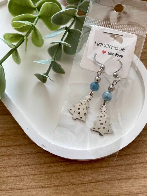 Boucles d’oreilles Aigue-Marine (numéro 162)
