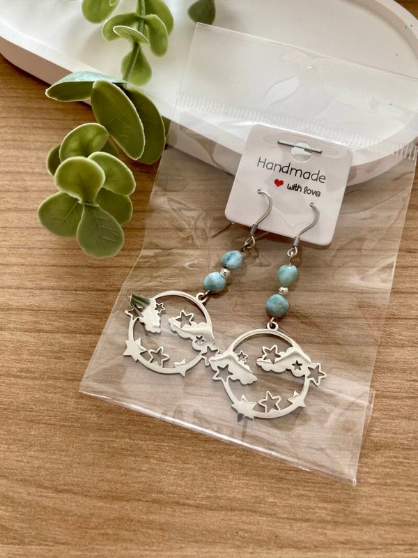 Boucles d’oreilles Larimar (numéro 179)