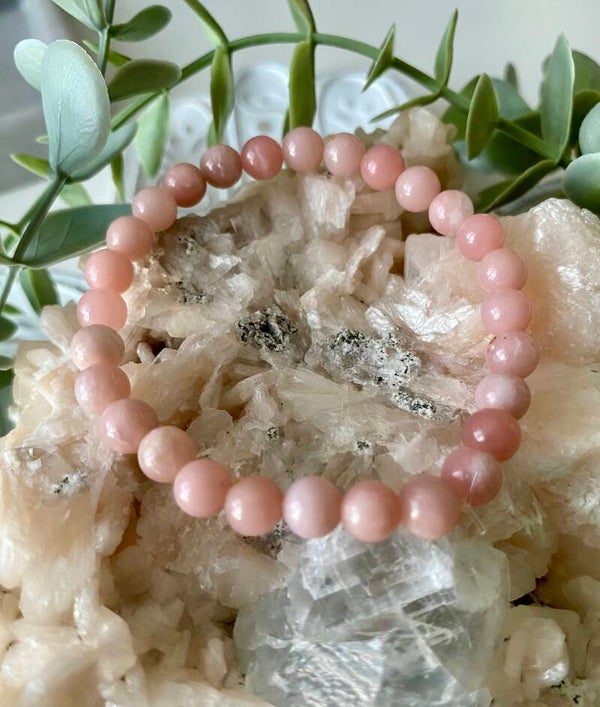 Bracelet Opale rose du Pérou (numéro 237-238)