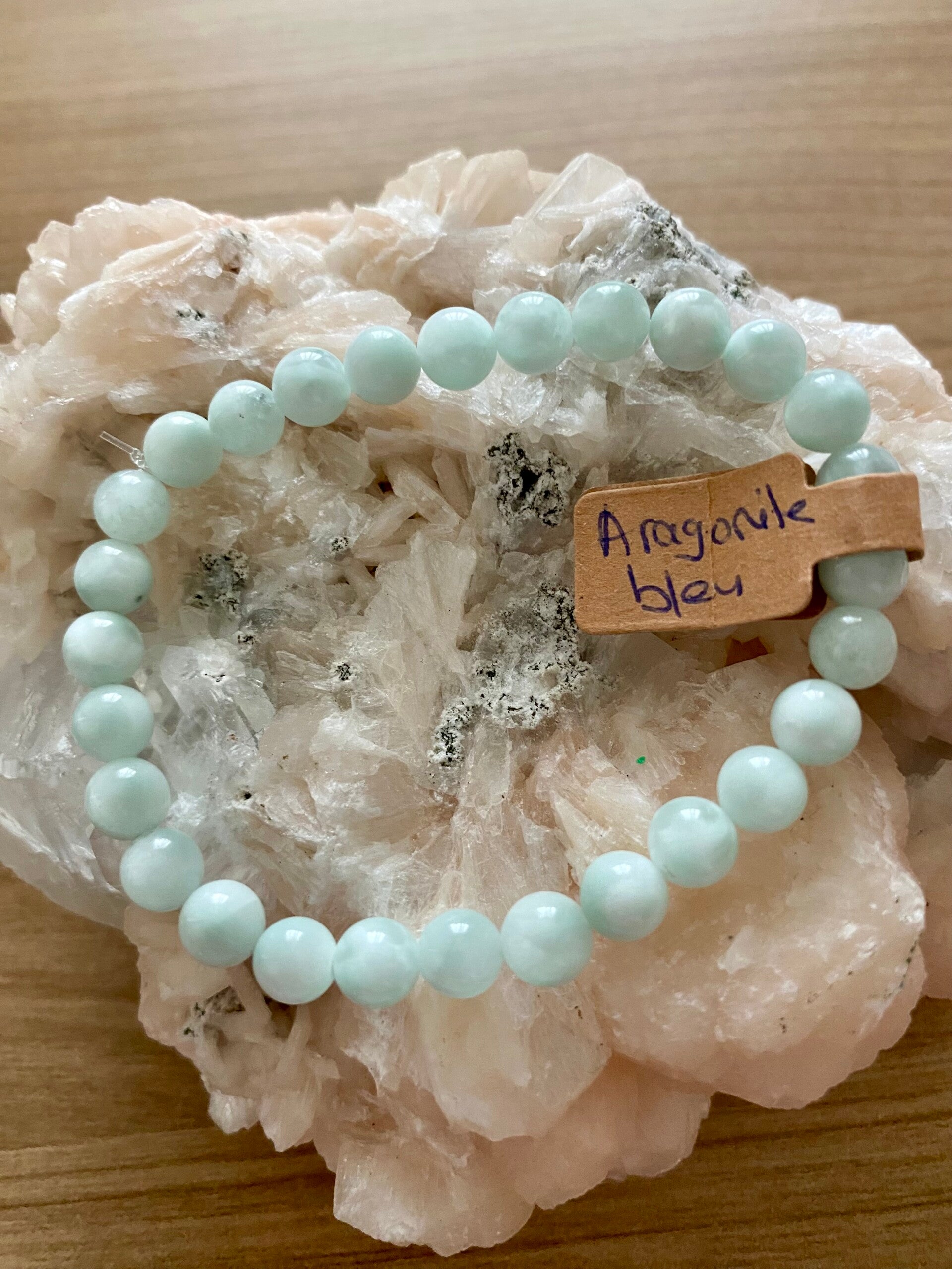 Bracelet Aragonite bleu (numéro 252)