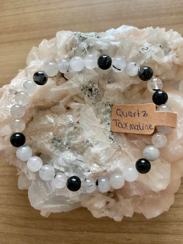 Bracelet Quartz tourmaline (numéro 270)