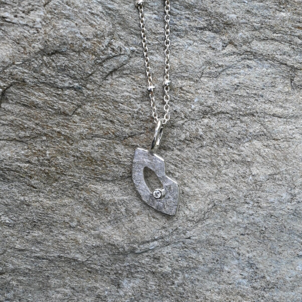 Zilveren hanger lippen