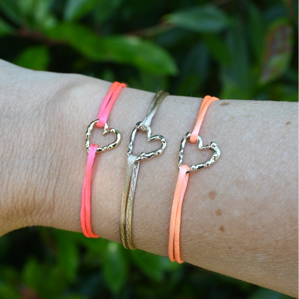 Zilveren hart armbandje