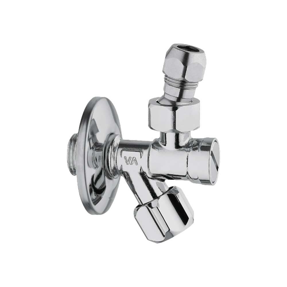 RUBINETTO FILTRO SNODO 1/2"Mx3/8"M/Ø10 + Rosetta