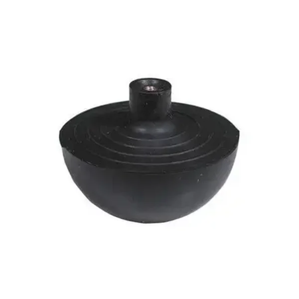 SFERA IN GOMMA CON NOTTOLINO IN OTTONE INCORPORATO Diam. Est. mm. 69,5