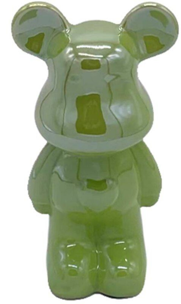 Keramische Beer 18cm Groen