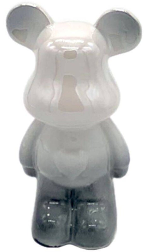 Keramische Beer 18cm Wit/Zwart