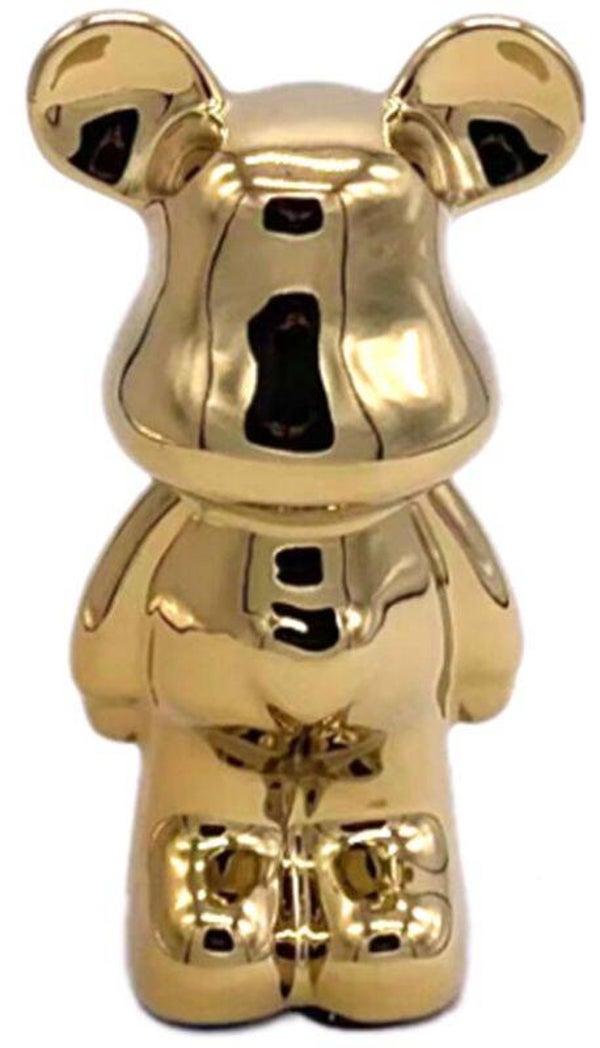 Keramische Beer 18cm Goud