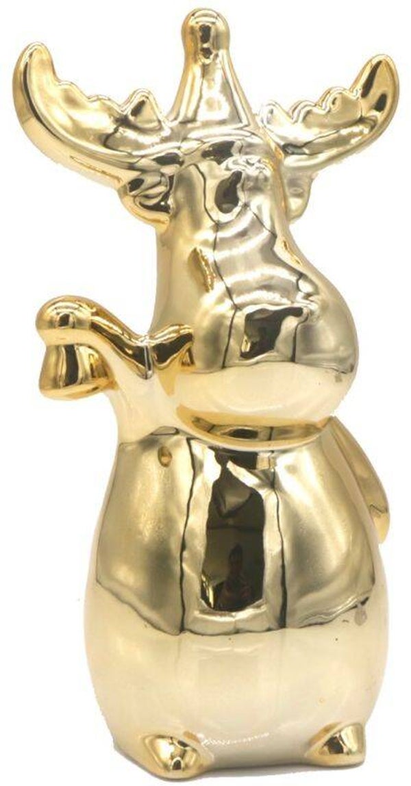 Keramische Rendier 18cm Goud