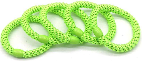 Haar elastiek 5stks Neon Groen