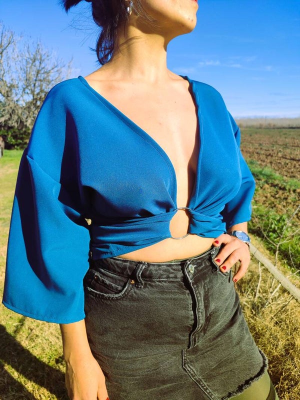 Camisa Menorca - Azul Crepé - AGOTADA
