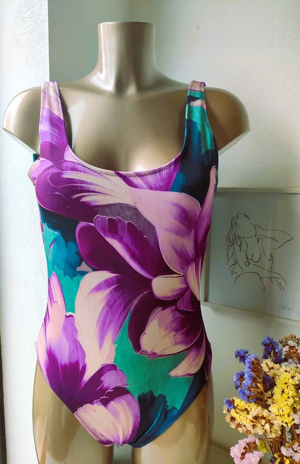 Body Malta - Flores lilas BICOLOR